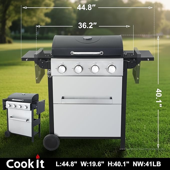 4-Burner Gas BBQ Grill - 图片 5